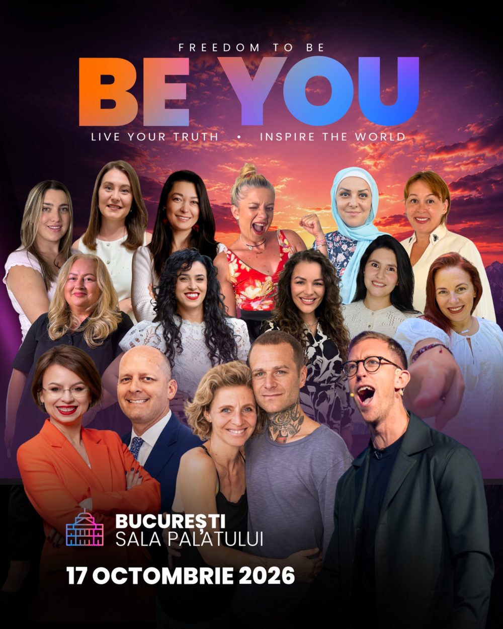 BE YOU · 17 octombrie, Sala Palatului